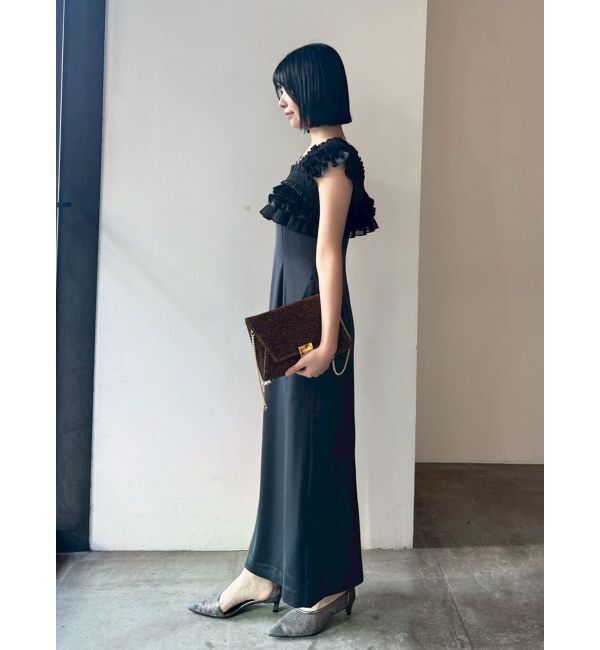 LAGUNAMOON「LADYミックステクスチャーボレロキャミワンピース」|ワンピース|