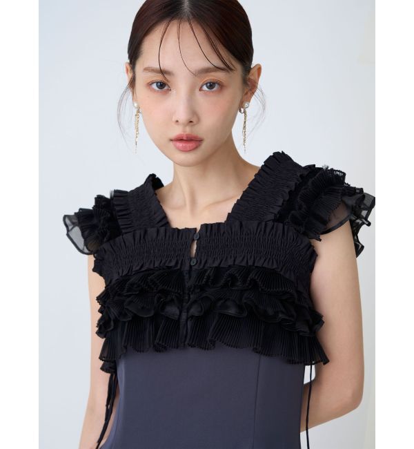 LAGUNAMOON「LADYミックステクスチャーボレロキャミワンピース」|ワンピース|