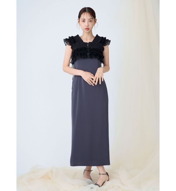 LAGUNAMOON「LADYミックステクスチャーボレロキャミワンピース」|ワンピース|