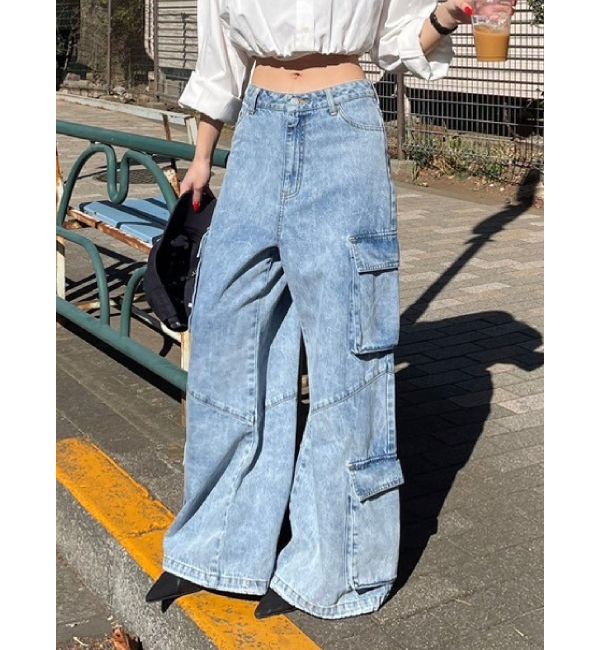 EVRIS「ボリュームカーゴデニムパンツ【セットアップ着用可能】」|デニム|