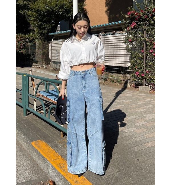 EVRIS「ボリュームカーゴデニムパンツ【セットアップ着用可能】」|デニム|