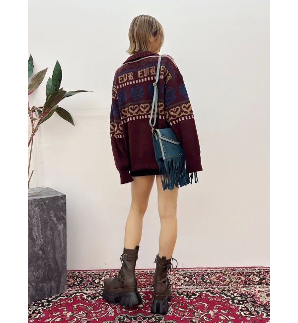 EVRIS「フェイクスェードスタッズデザインショルダーBAG」|ショルダー・メッセンジャー|