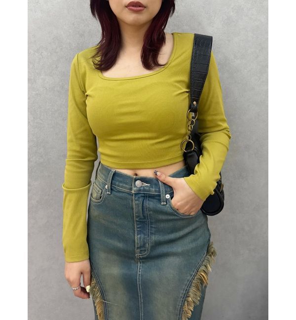 EVRIS「スクエアクロップドトップス」|Tシャツ・カットソー|