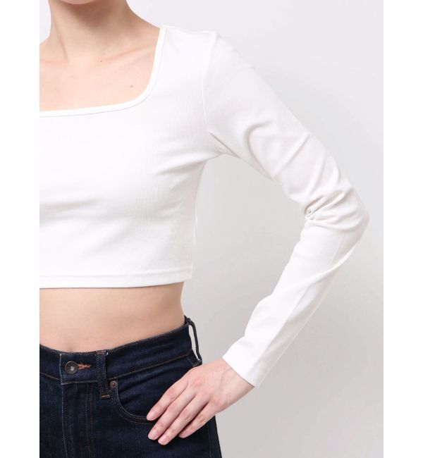 EVRIS「スクエアクロップドトップス」|Tシャツ・カットソー|