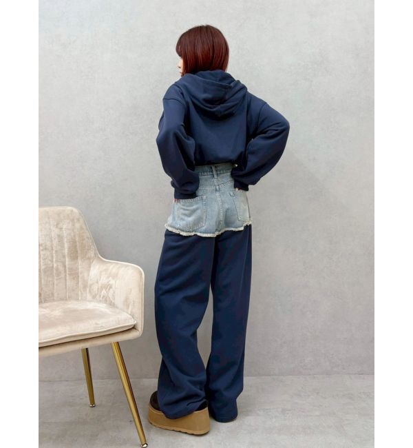 EVRIS「ドッキングスウェットデニムパンツ【セットアップ着用可能】」|デニム|