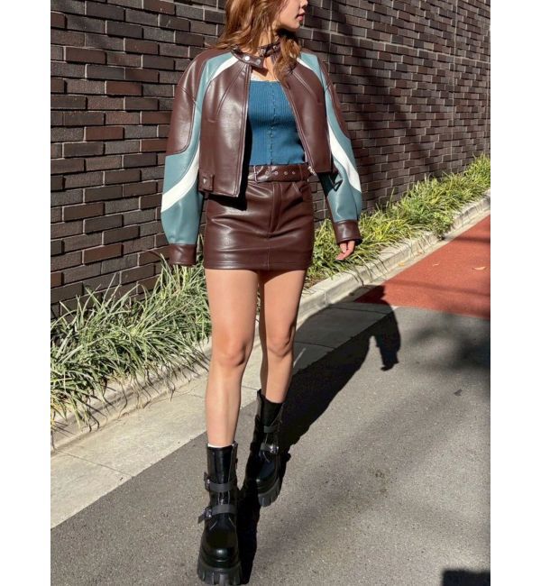 EVRIS「フロントホックレースドッキングニットトップス」|ニット・セーター|