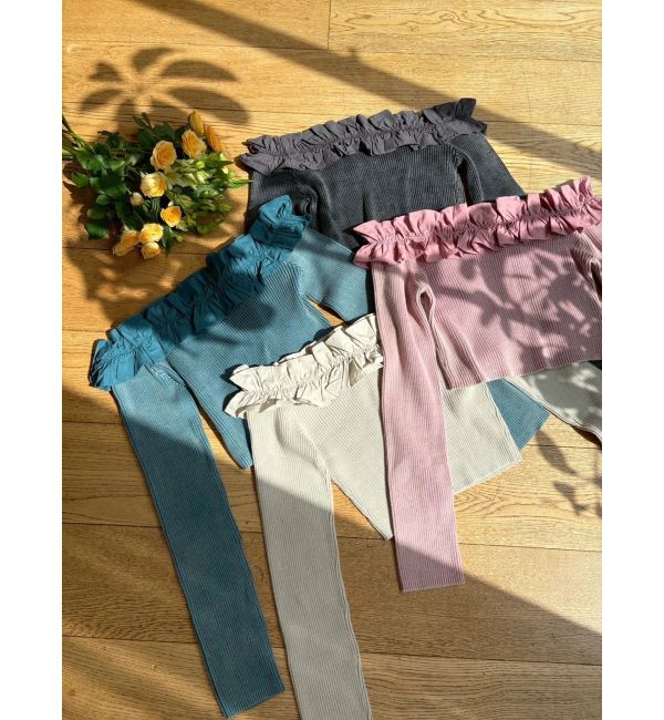 EVRIS「フリルピグメントニットトップス」|ニット・セーター|