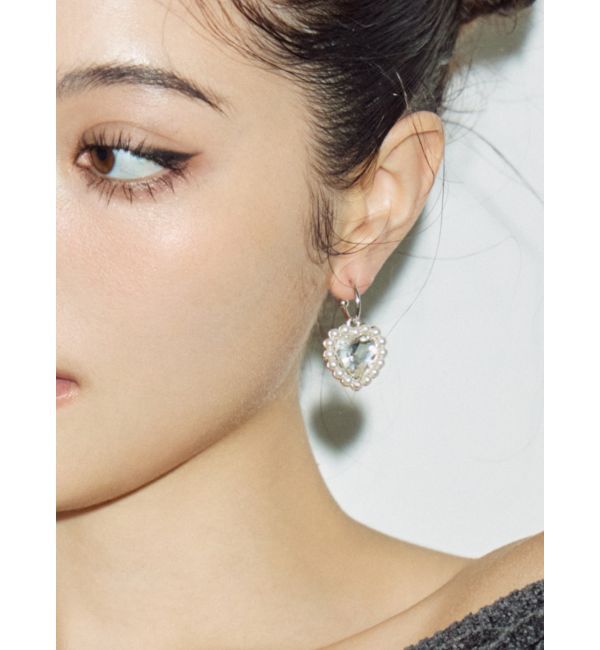 EVRIS「PEARL STONE MOTIFピアス」|ピアス|シルバー