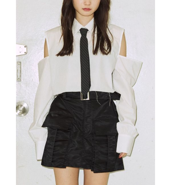 jouetie「オープンショルダータイシャツ」|シャツ・ブラウス|オフホワイト