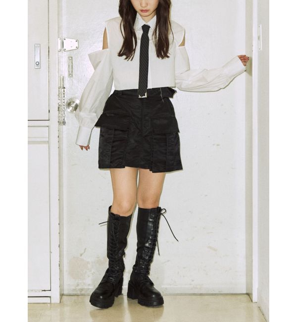 jouetie「オープンショルダータイシャツ」|シャツ・ブラウス|