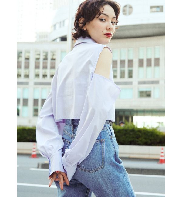 jouetie「オープンショルダータイシャツ」|シャツ・ブラウス|