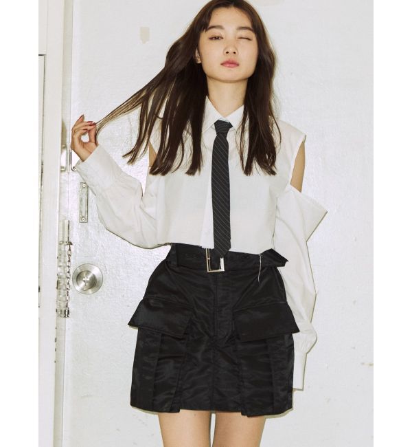 jouetie「オープンショルダータイシャツ」|シャツ・ブラウス|