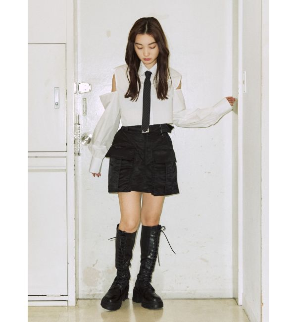 jouetie「オープンショルダータイシャツ」|シャツ・ブラウス|