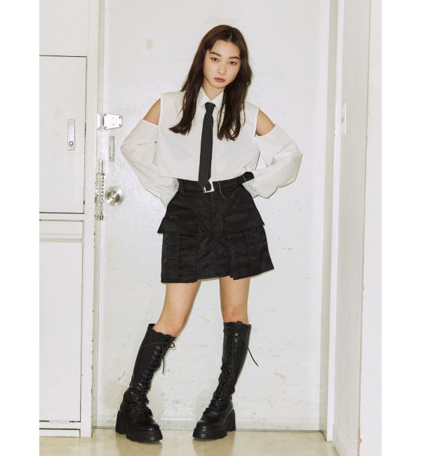 jouetie「オープンショルダータイシャツ」|シャツ・ブラウス|