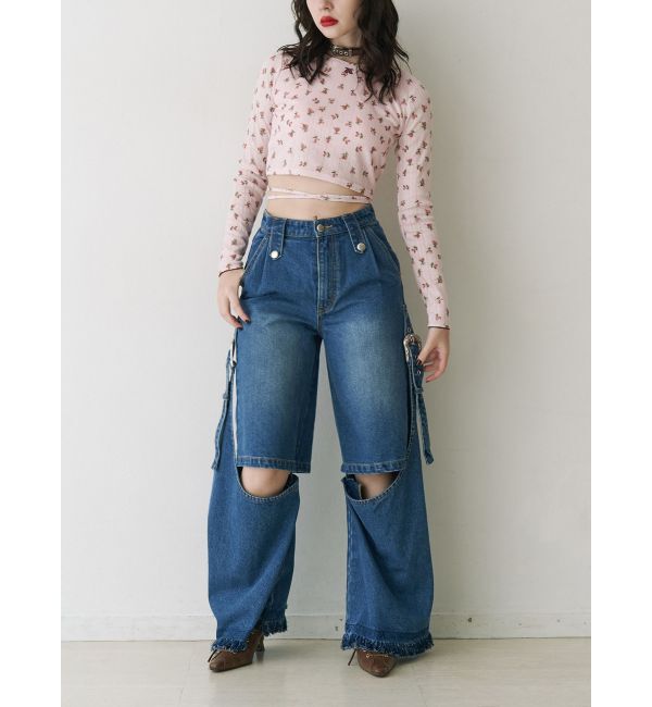 jouetie「バックオープンロゴトップス」|Tシャツ・カットソー|