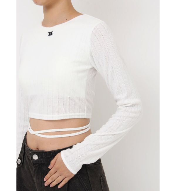 jouetie「バックオープンロゴトップス」|Tシャツ・カットソー|