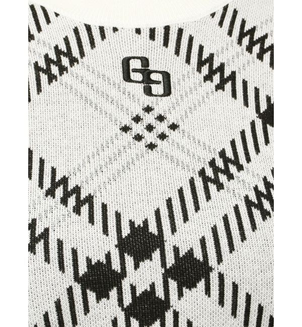 GYDA「GG embroideryラメCHECKニットワンピース」|ワンピース|