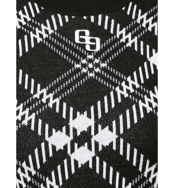 GYDA「GG embroideryラメCHECKニットワンピース」|ワンピース|