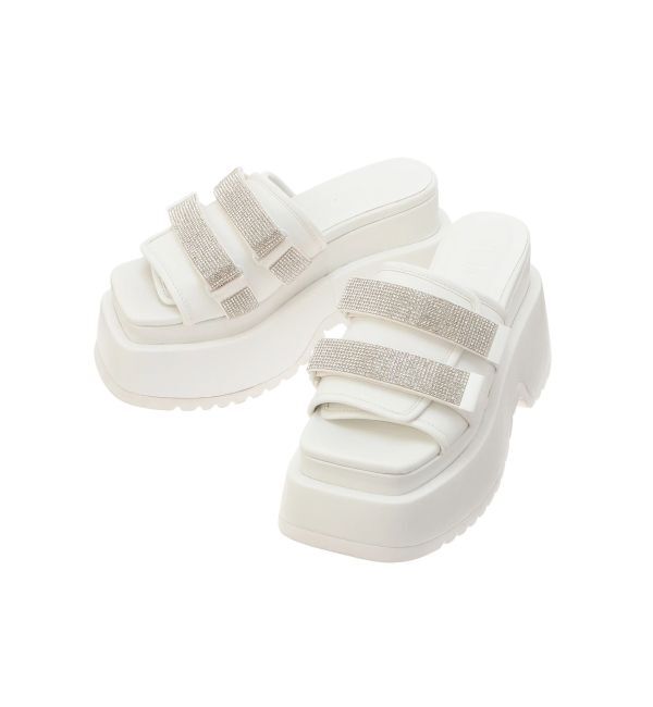 GYDA「Thick sole bijouストラップサンダル」|サンダル|