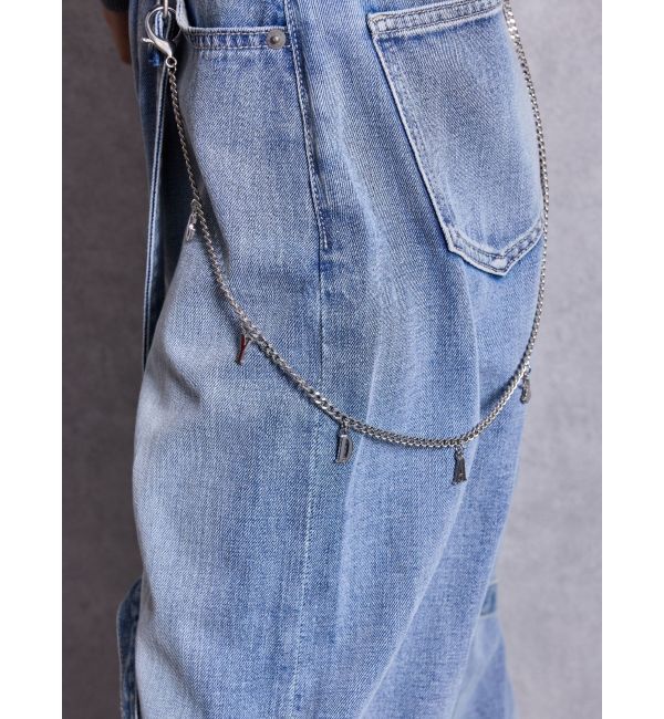 GYDA「ハイウエストGYDA chainデザインジョガーデニムパンツ」|デニム|
