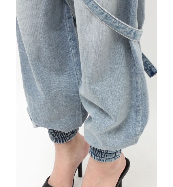 GYDA「ハイウエストGYDA chainデザインジョガーデニムパンツ」|デニム|