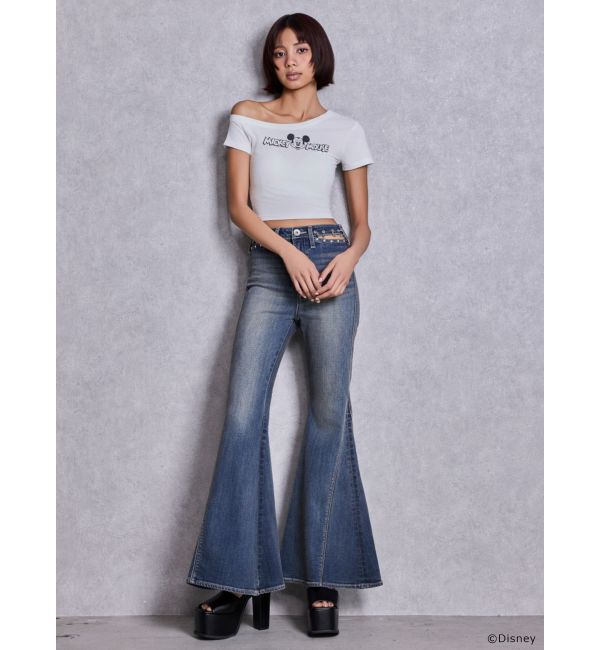 GYDA「GYDA/Disney/ラメプリントワンショルダーTシャツ」|Tシャツ・カットソー|