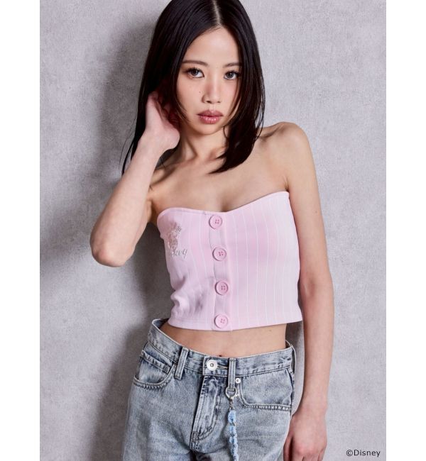 GYDA「GYDA/Disney/stripeベアビスチェ」|チューブトップ|