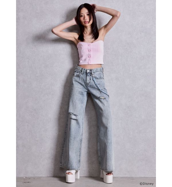 GYDA「GYDA/Disney/stripeベアビスチェ」|チューブトップ|