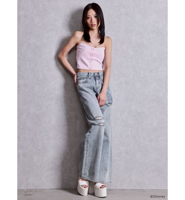 GYDA「GYDA/Disney/stripeベアビスチェ」|チューブトップ|