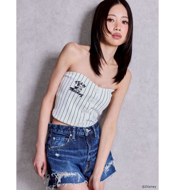 GYDA「GYDA/Disney/stripeベアビスチェ」|チューブトップ|