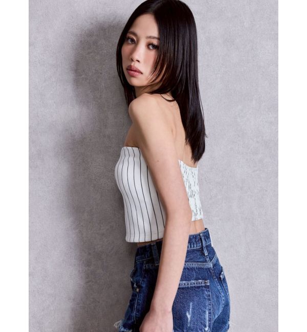 GYDA「GYDA/Disney/stripeベアビスチェ」|チューブトップ|