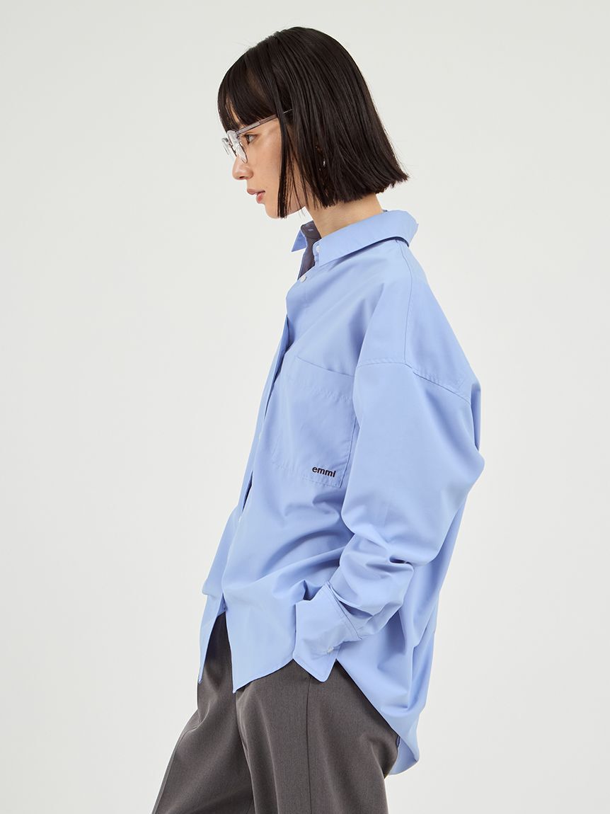 emmi atelier「emmiロゴ刺繍シャツ」|シャツ・ブラウス|