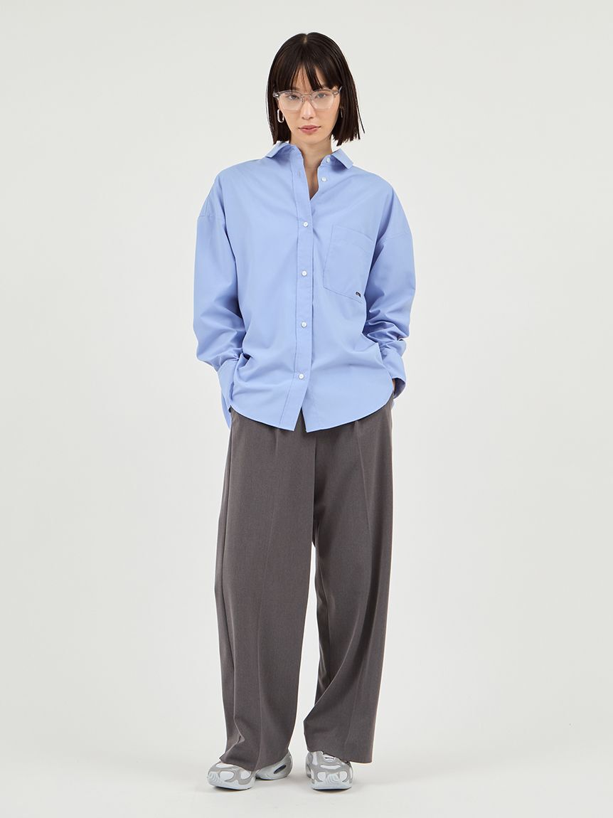 emmi atelier「emmiロゴ刺繍シャツ」|シャツ・ブラウス|