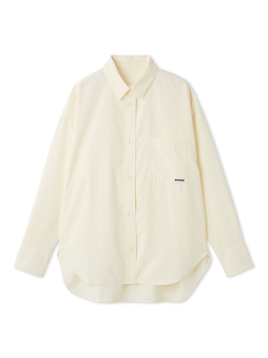 emmi atelier「emmiロゴ刺繍シャツ」|シャツ・ブラウス|