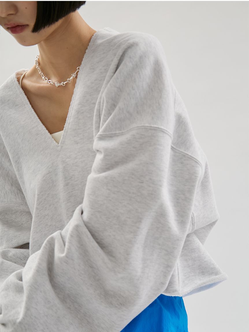 emmi atelier「Vネックスウェットプルオーバー【セットアップ対応】」|Tシャツ・カットソー|