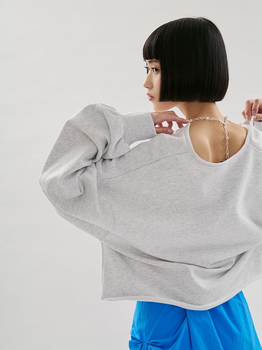 emmi atelier「Vネックスウェットプルオーバー【セットアップ対応】」|Tシャツ・カットソー|