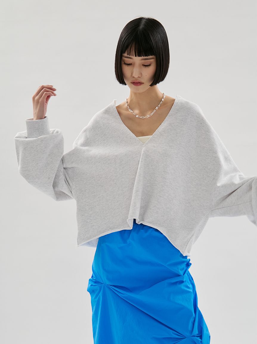emmi atelier「Vネックスウェットプルオーバー【セットアップ対応】」|Tシャツ・カットソー|