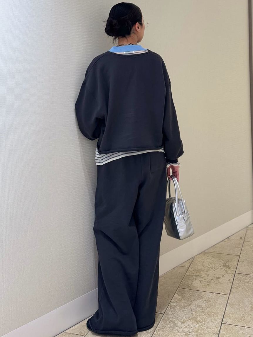 emmi atelier「スウェットワイドパンツ【セットアップ対応】」|チノ|