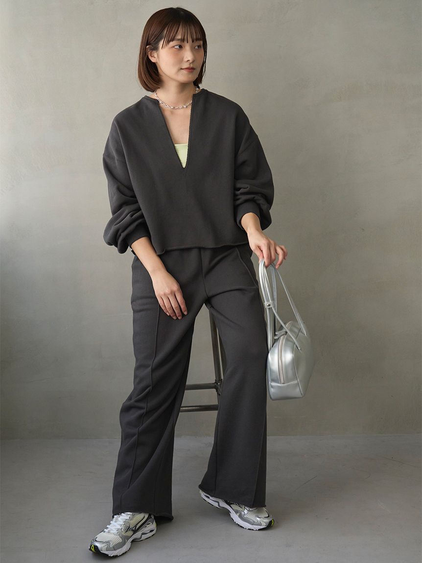 emmi atelier「スウェットワイドパンツ【セットアップ対応】」|チノ|