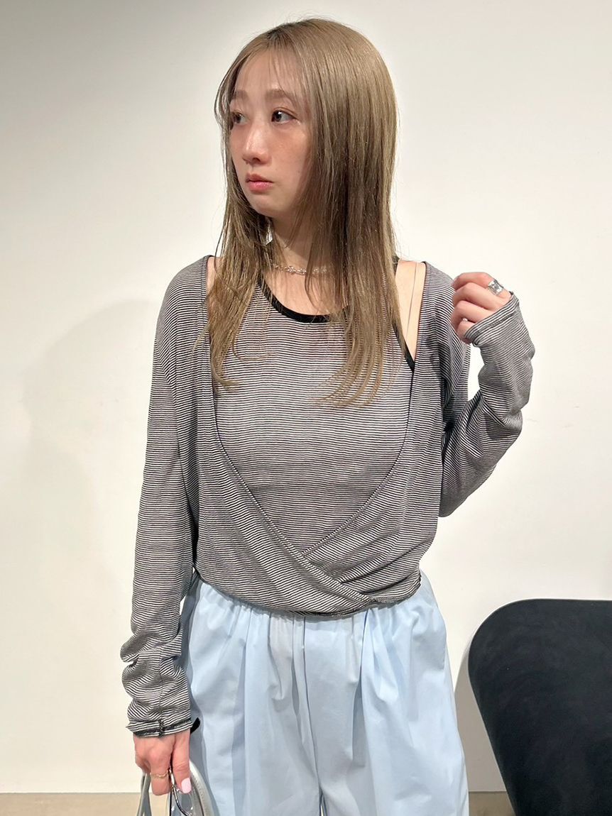 emmi atelier「レイヤードライクカットソー/接触冷感」|Tシャツ・カットソー|BORDER