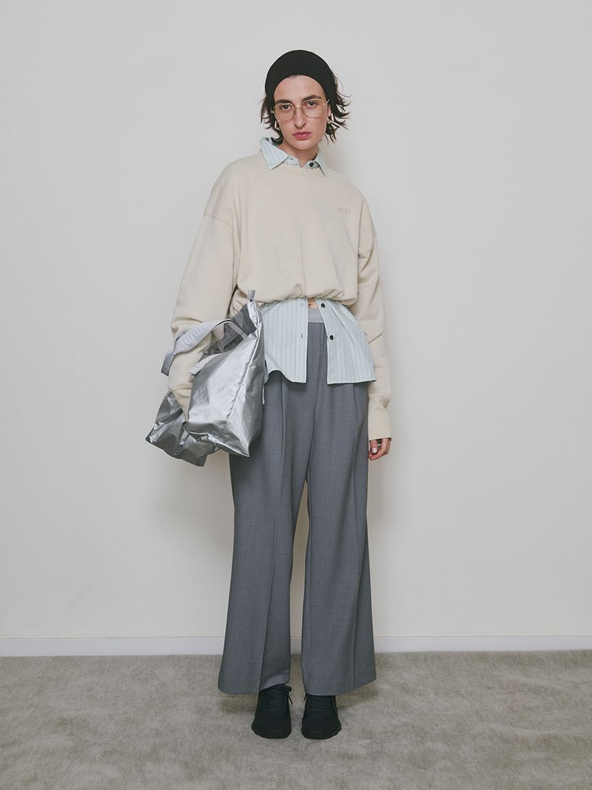 emmi atelier「ラメ裏毛クロップドプルオーバー」|Tシャツ・カットソー|