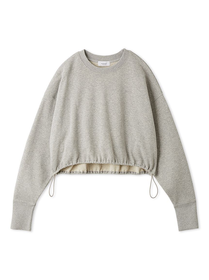 emmi atelier「ラメ裏毛クロップドプルオーバー」|Tシャツ・カットソー|