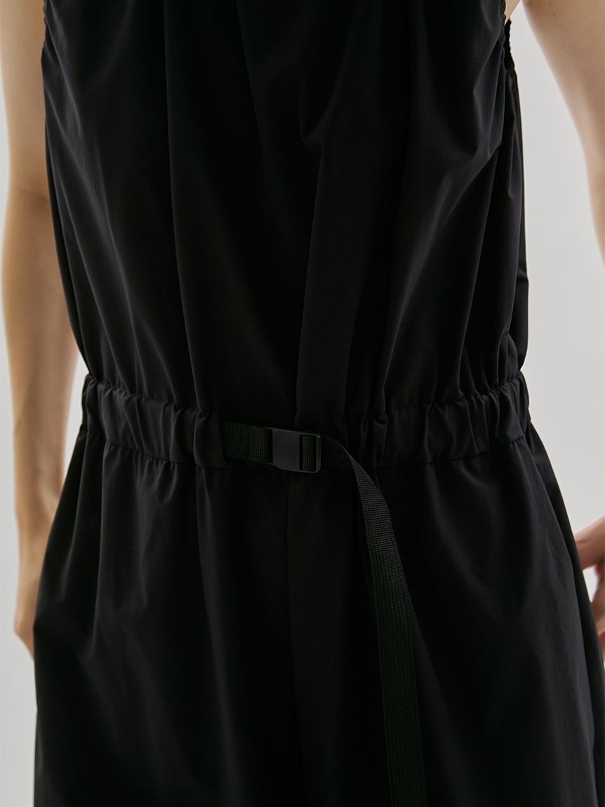 emmi atelier「【Movique】ギャザーディテールオールインワン/撥水/UVカット/接触冷感」|ワンピース|