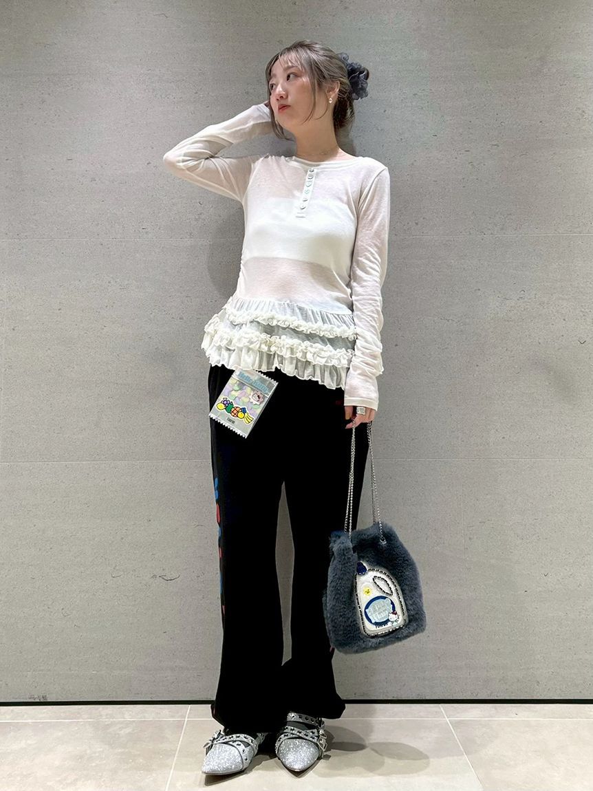 FURFUR「裾フリルジャージートップス」|Tシャツ・カットソー|