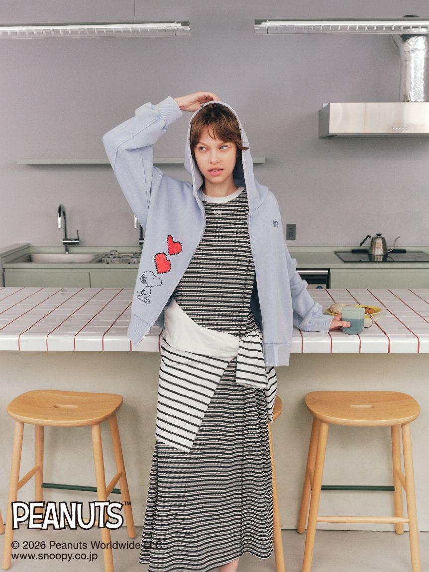 FURFUR「ロゴ刺繍ボーダーワンピース」|ワンピース|