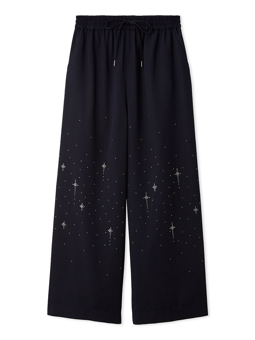 FURFUR「ビジュー付きイージーパンツ」|チノ|