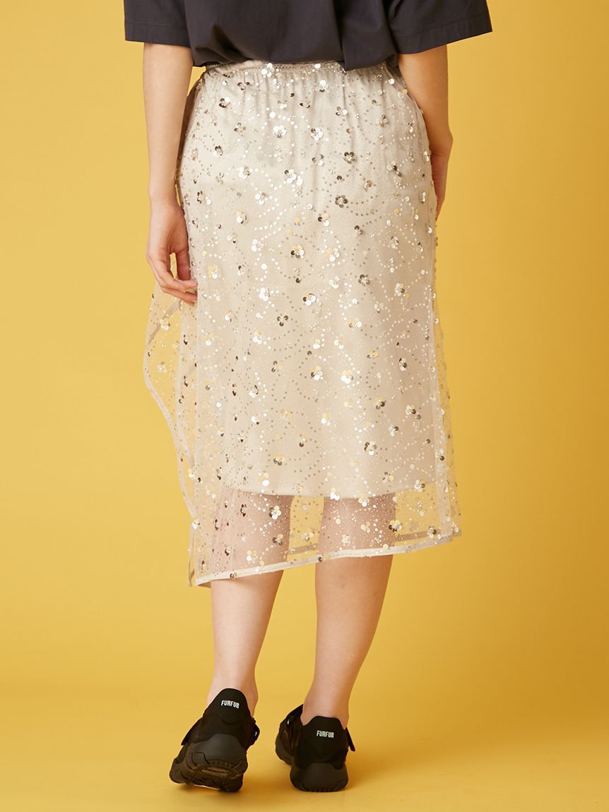 FURFUR「スパンコールラップスカート」|スカート|