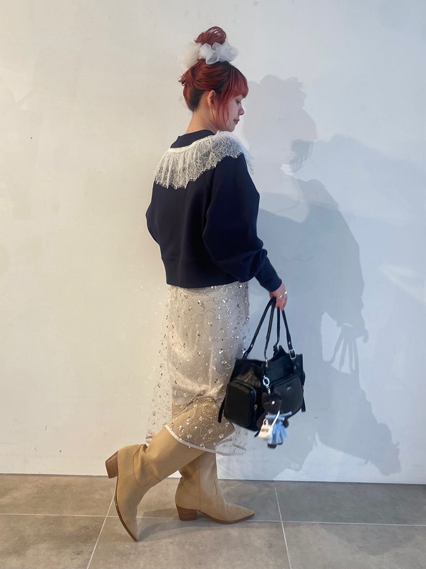 FURFUR「スパンコールラップスカート」|スカート|