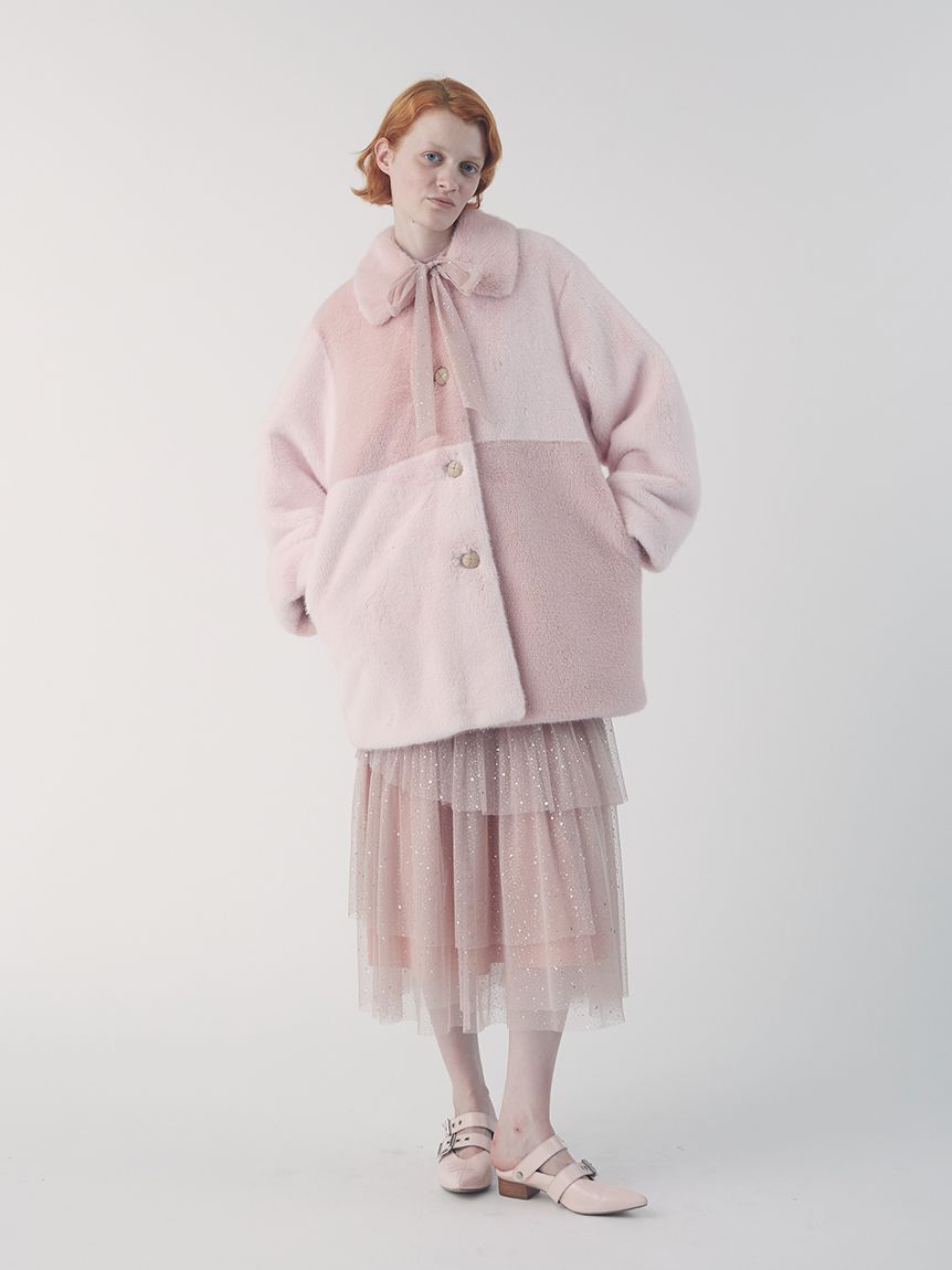 FURFUR「【限定サイズ】ハーフスリーブラメチュールドレス」|ドレス|