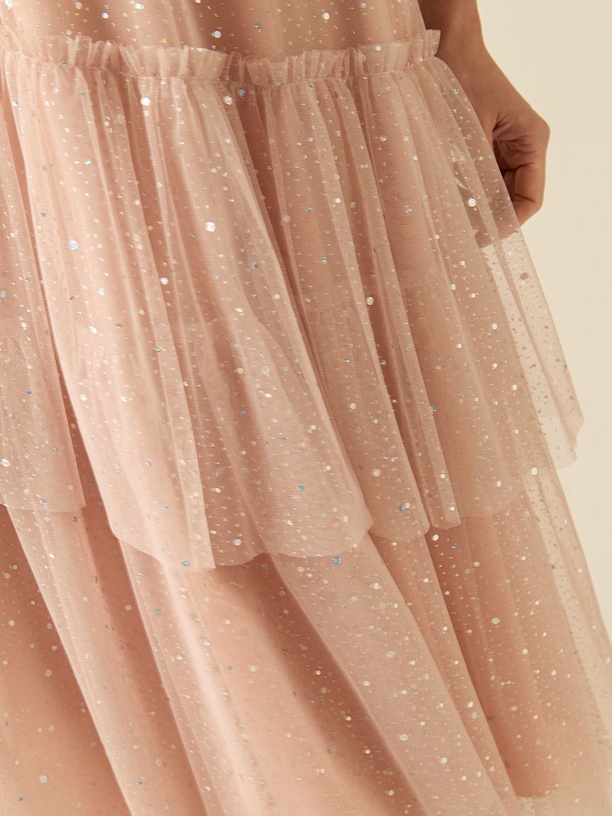 FURFUR「【限定サイズ】ハーフスリーブラメチュールドレス」|ドレス|